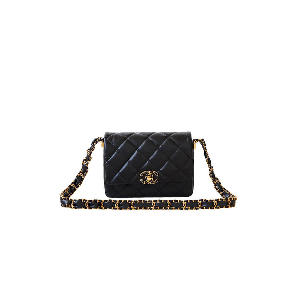 Black CHANEL MINI FLAP