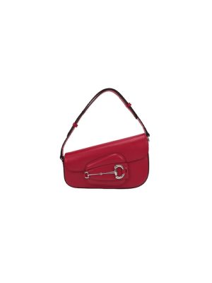 Red Gucci Horsebit 1955 Small Shoulder Bag