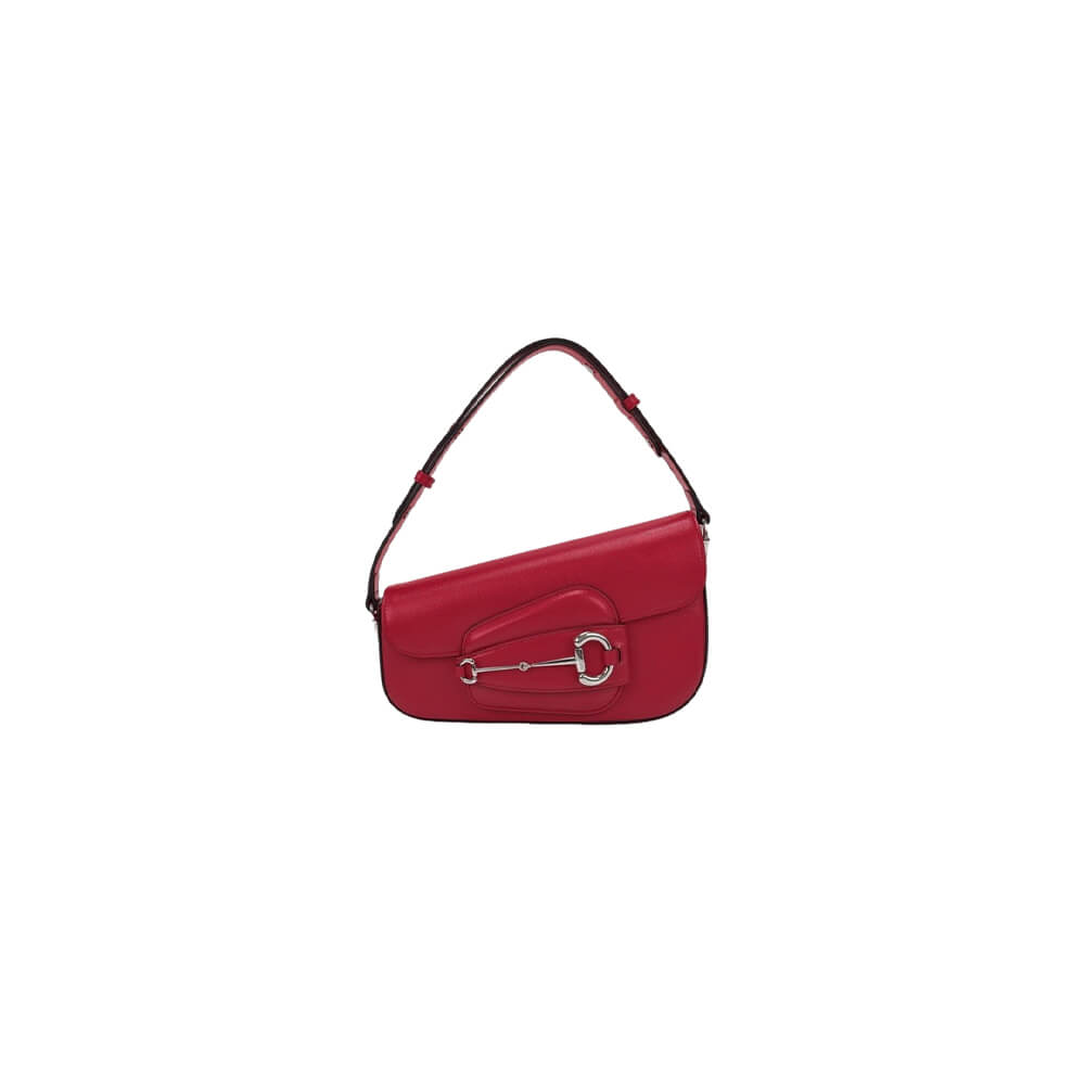 Red Gucci Horsebit 1955 Small Shoulder Bag