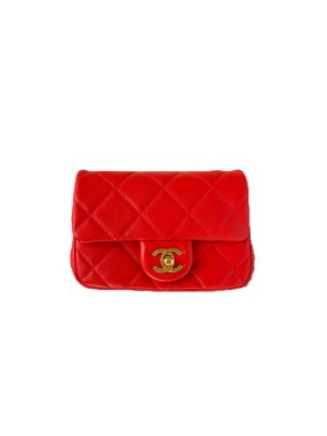 Red Chanel MINI FLAP BAG