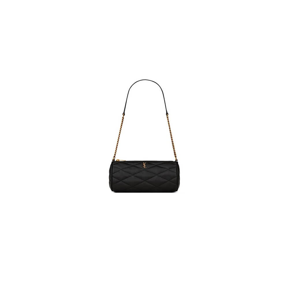 Black YSL SADE MINI TUBE BAG IN QUILTED LAMBSKIN