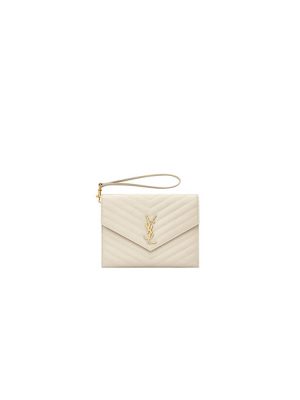 YSL CASSANDRE matelasse leather flap clutch