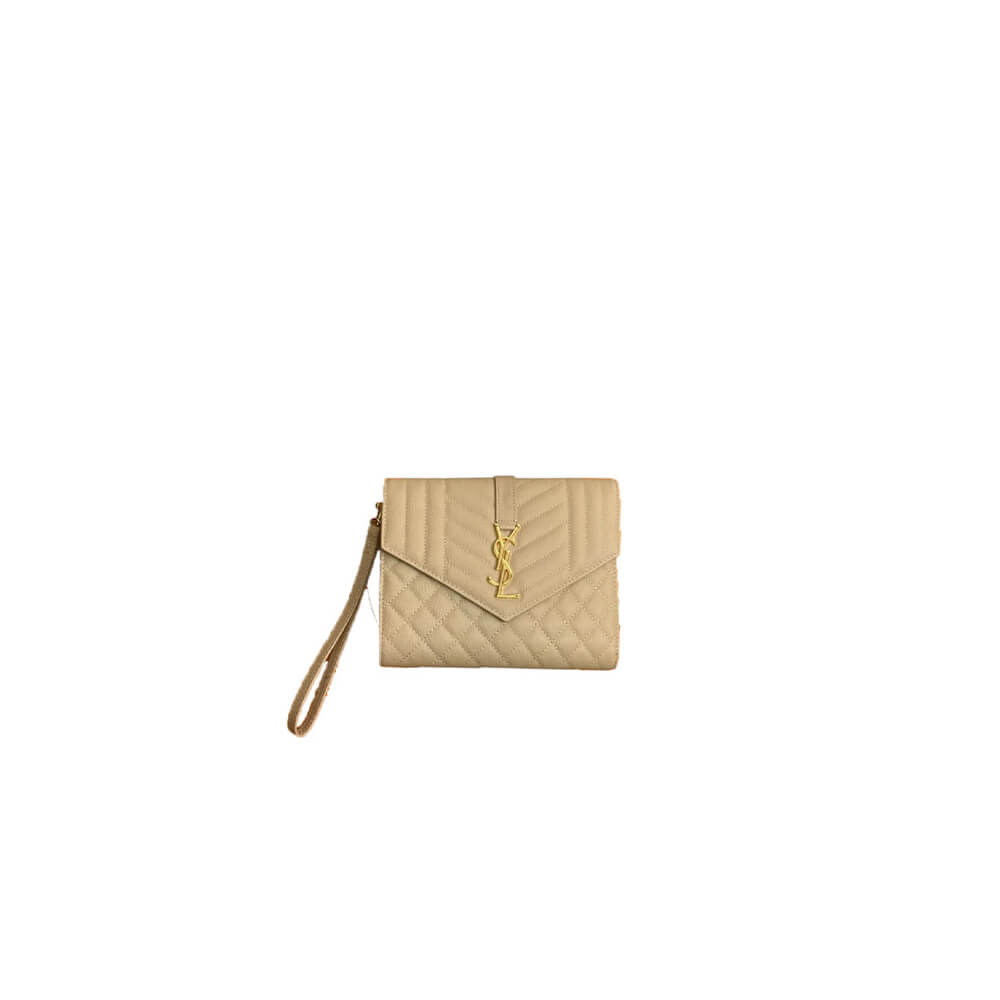 YSL CASSANDRE matelasse leather flap clutch