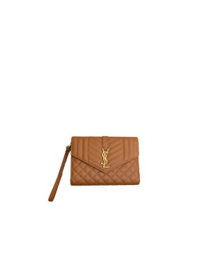 YSL CASSANDRE matelasse leather flap clutch