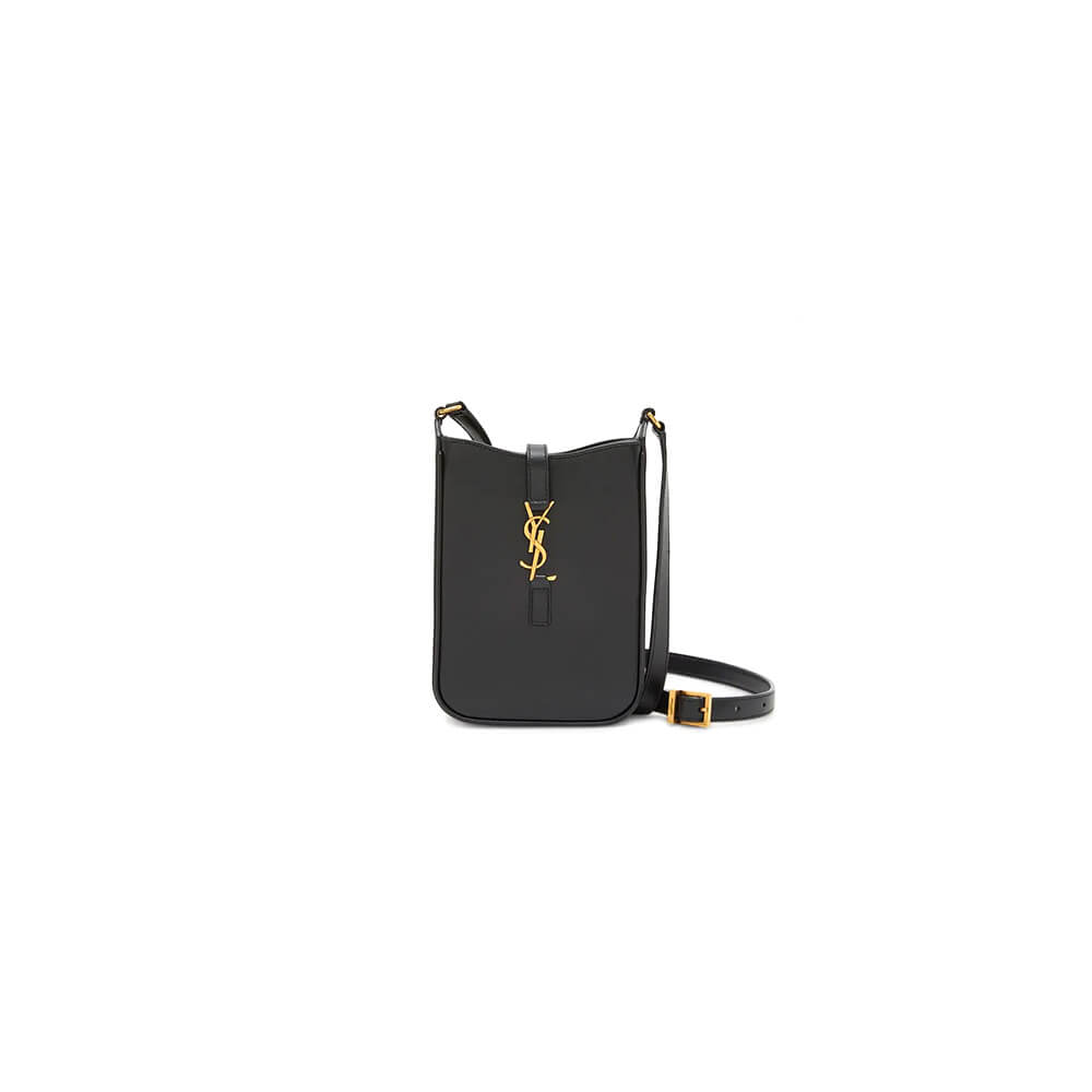 YSL Le 5 A 7 mini vertical bag in shiny leather
