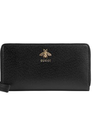 Gucci Animalier leather zip around wallet