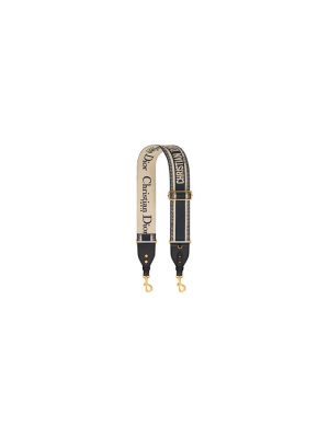 Black Dior Adjustable shoulder strap with loops