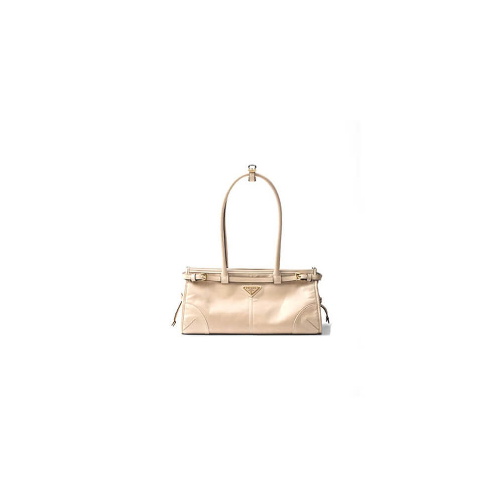 Travertine Prada Medium leather handbag (high-end grade)
