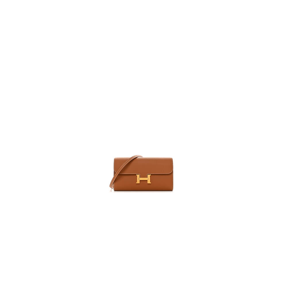 Brown Hermes Constance wallet