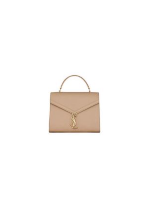 YSL CASSANDRA Medium Grainy Embossed Leather Top Handle Bag