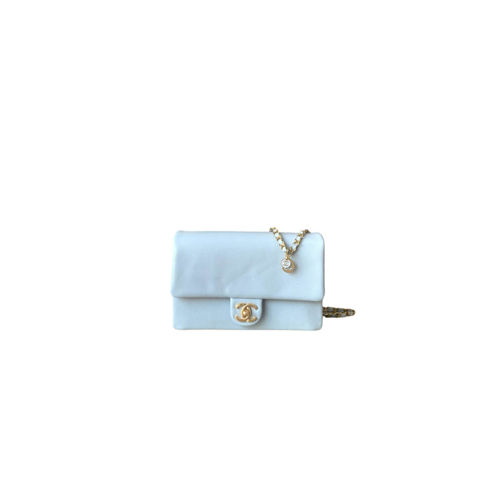 Light Blue CHANEL Small Flap Bag (high-end grade)