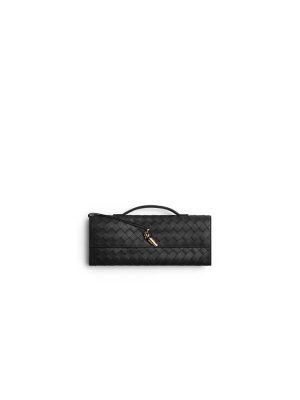 Black Bottega Veneta Andiamo Clutch (HIGH-END GRADE)