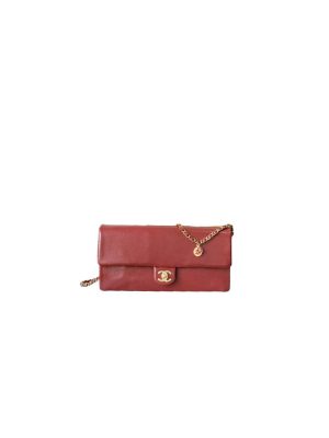 Burgundy CHANEL Long Flap Bag (high-end grade)
