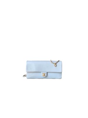 Light Blue CHANEL Long Flap Bag (high-end grade)