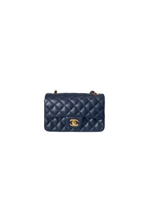 Blue Chanel Mini Flap Bag (high-end grade)