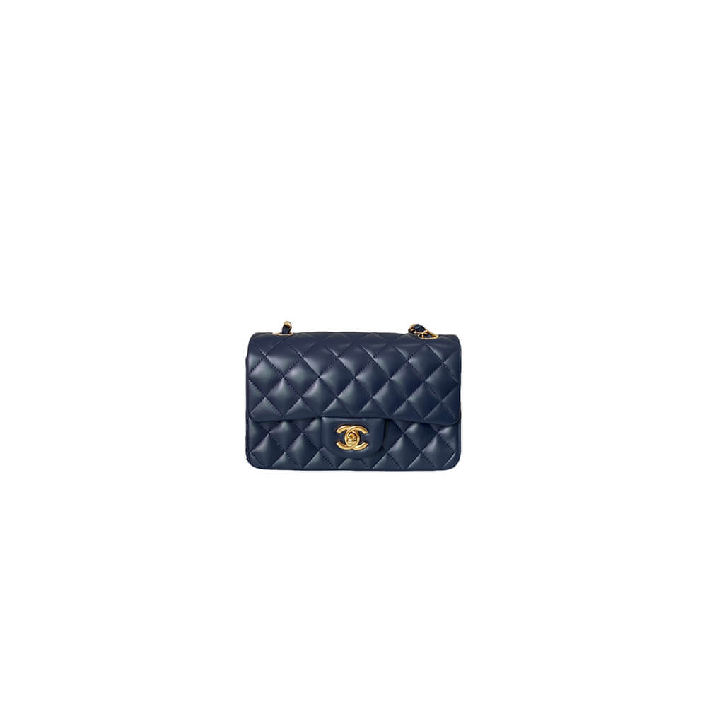 Blue Chanel Mini Flap Bag (high-end grade)