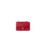 Red Chanel Mini Flap Bag (high-end grade)