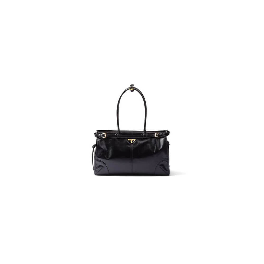 Black Prada Large leather handbag (high-end grade)