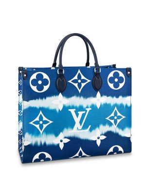 Blue LV Escale OnTheGo GM Tote Bag