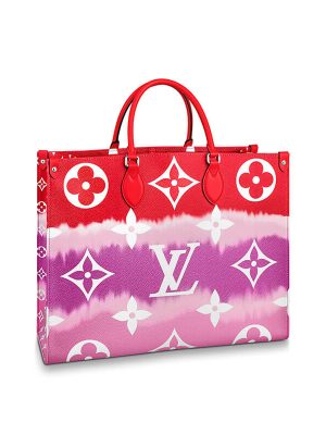 Red LV Escale OnTheGo GM Tote Bag