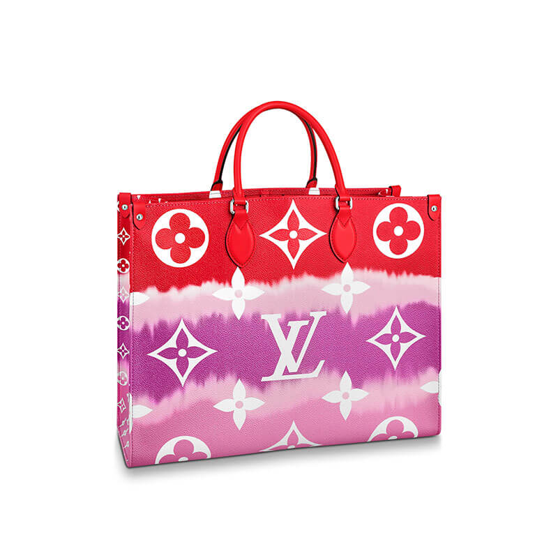 Red LV Escale OnTheGo GM Tote Bag