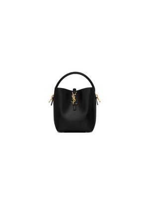 BLACK YSL LE 37 small in shiny leather