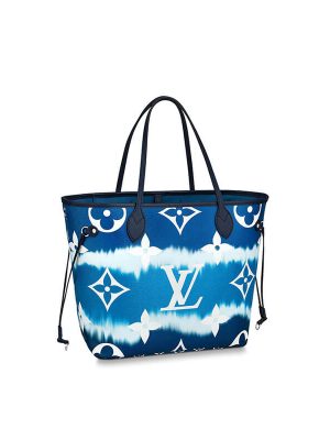 Blue LV Escale Neverfull MM Tote