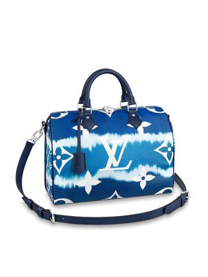 Blue LV Escale Speedy Bandouliere 30