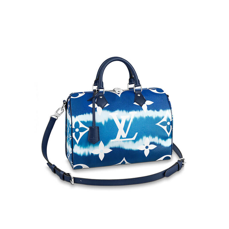 Blue LV Escale Speedy Bandouliere 30