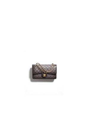 Grey CHANEL CLASSIC 11.12 HANDBAG (high-end grade)