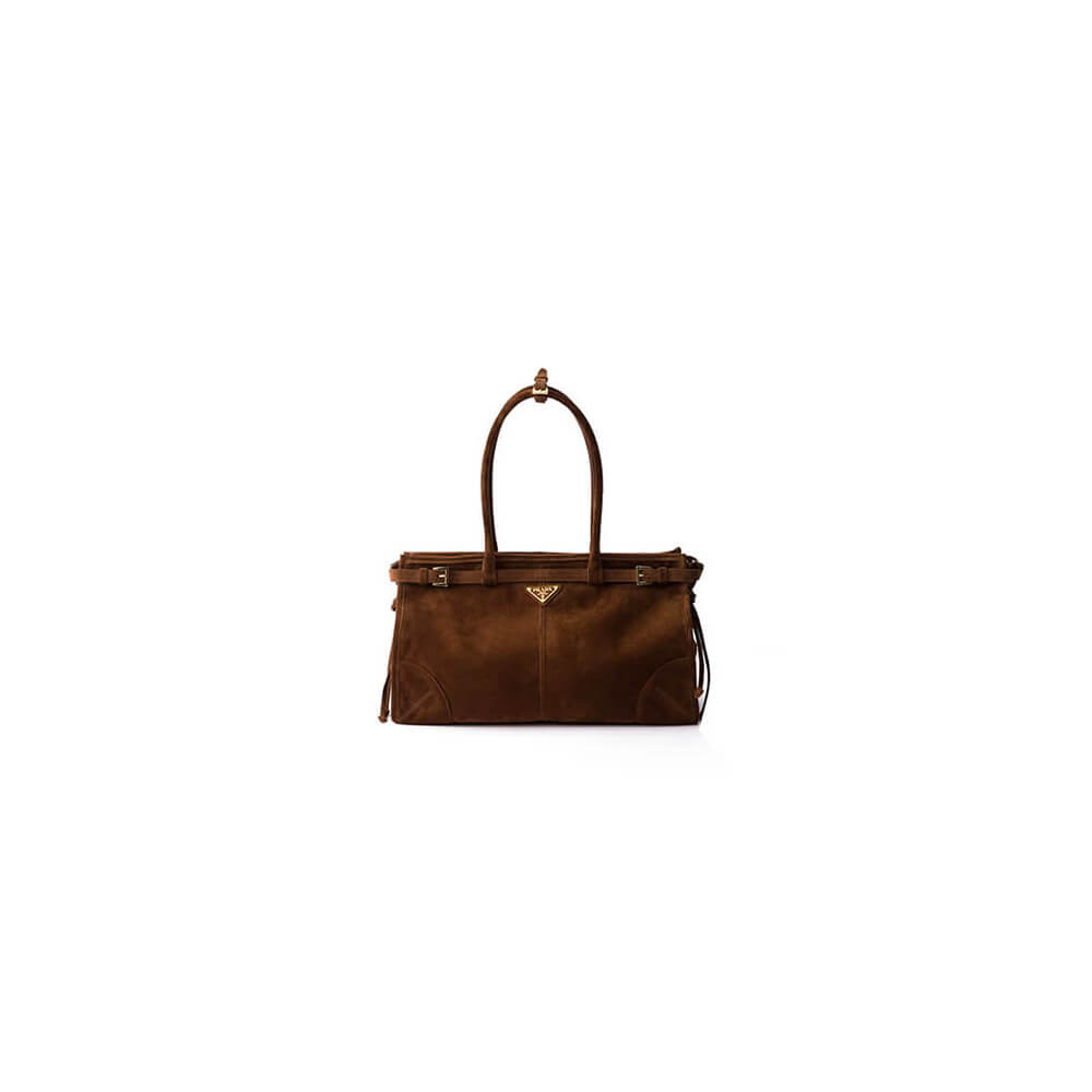 Brown Prada Large leather handbag (high-end grade)
