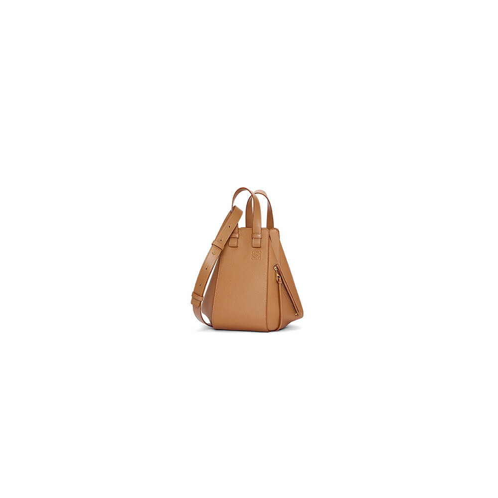 Toffee Loewe Small Hammock bag in soft grained calfskin