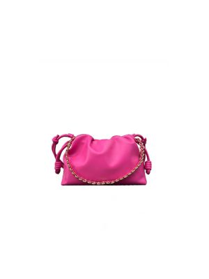 Rose Pink Loewe Medium Flamenco purse in mellow nappa lambskin