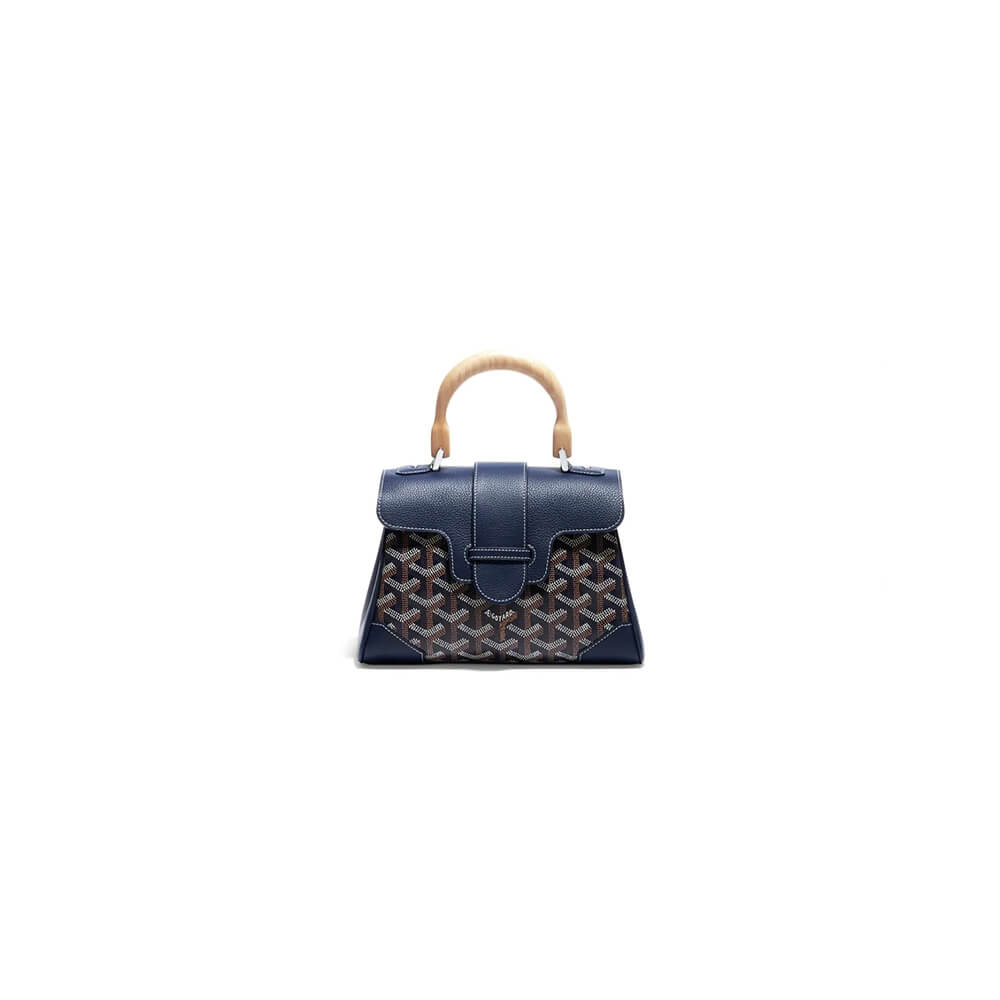 Navy Blue Goyard Saigon Souple Mini Bag