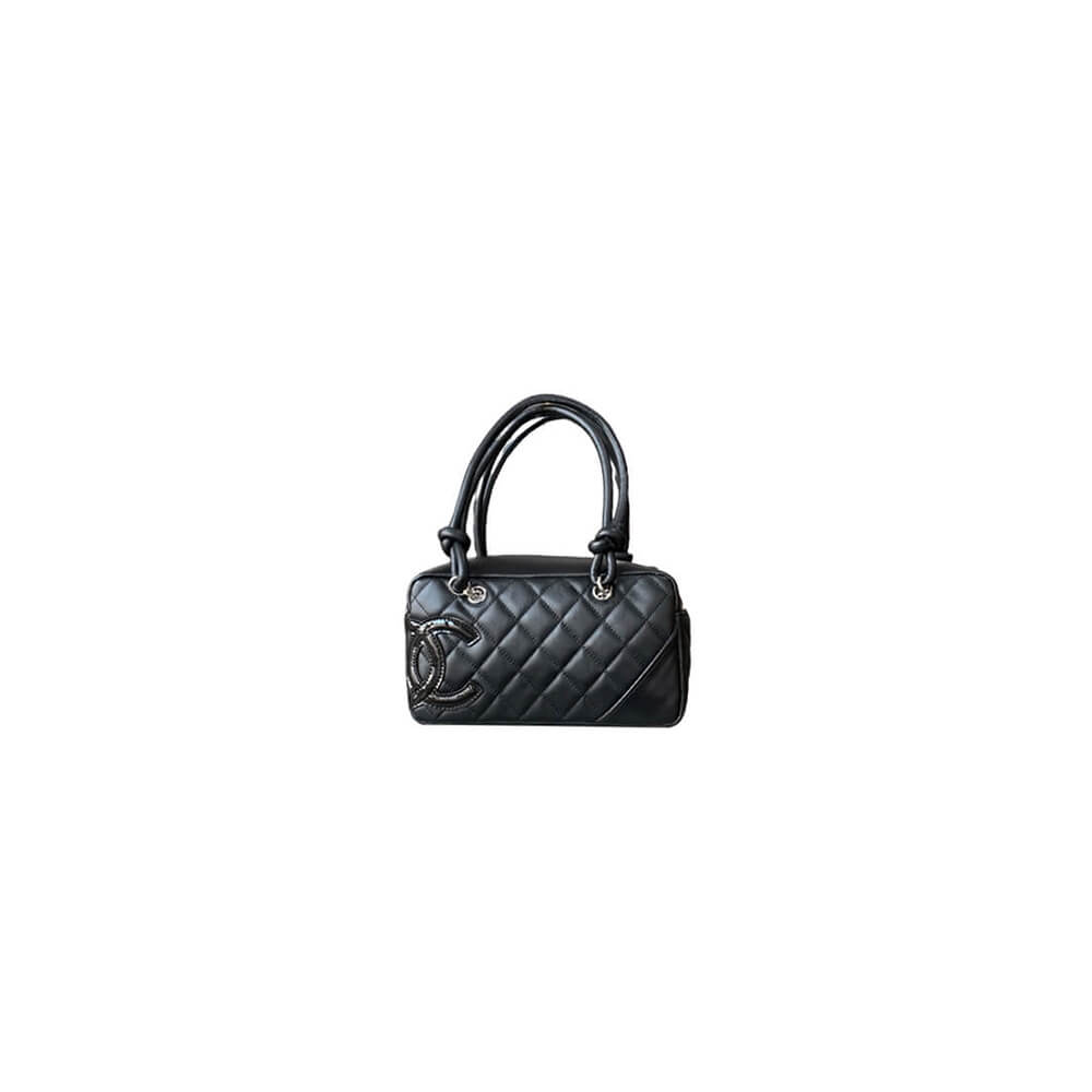 Black Chanel Mini Cambon Line Tote (high-end grade)