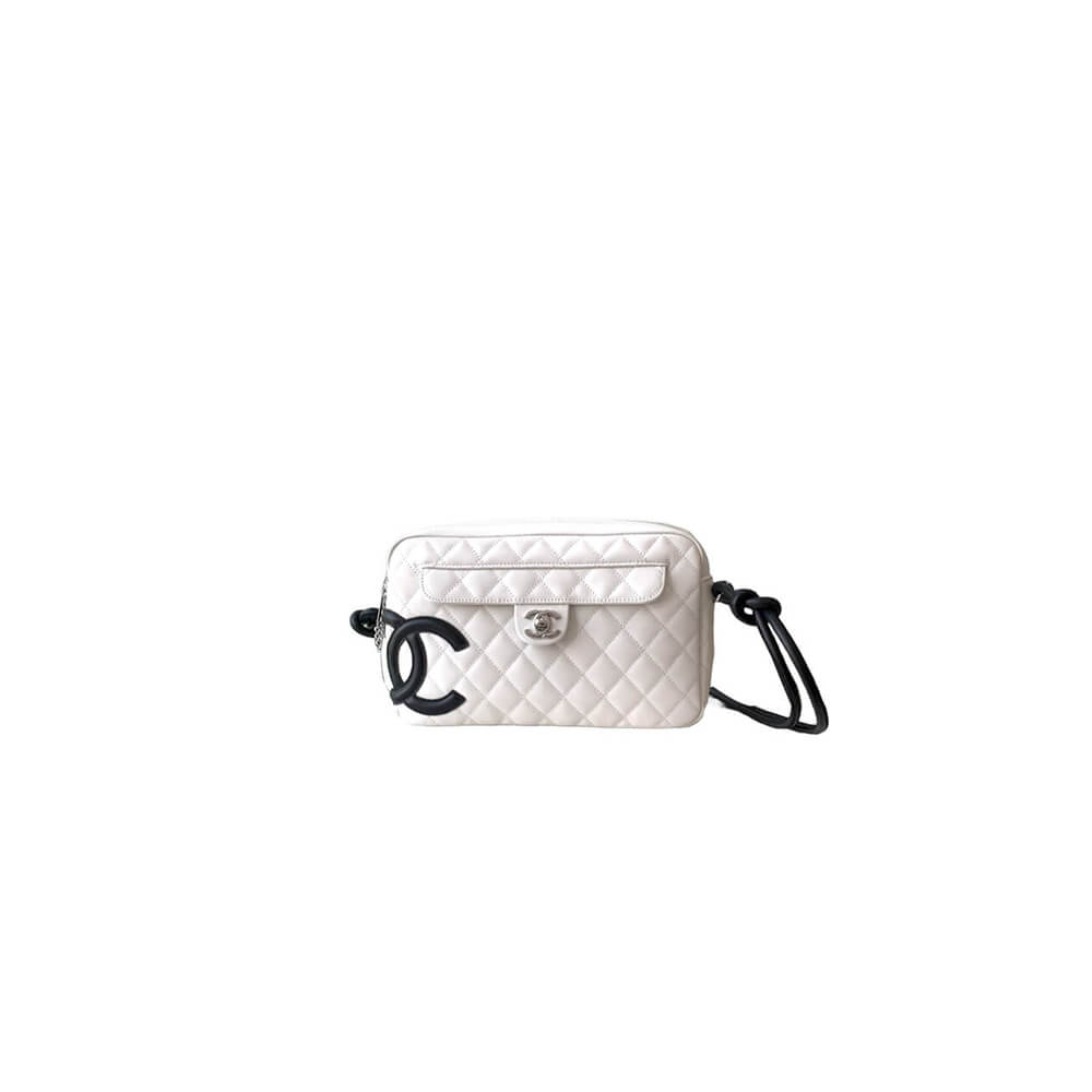 White & Black Chanel Cambon Camera Bag (high-end grade)