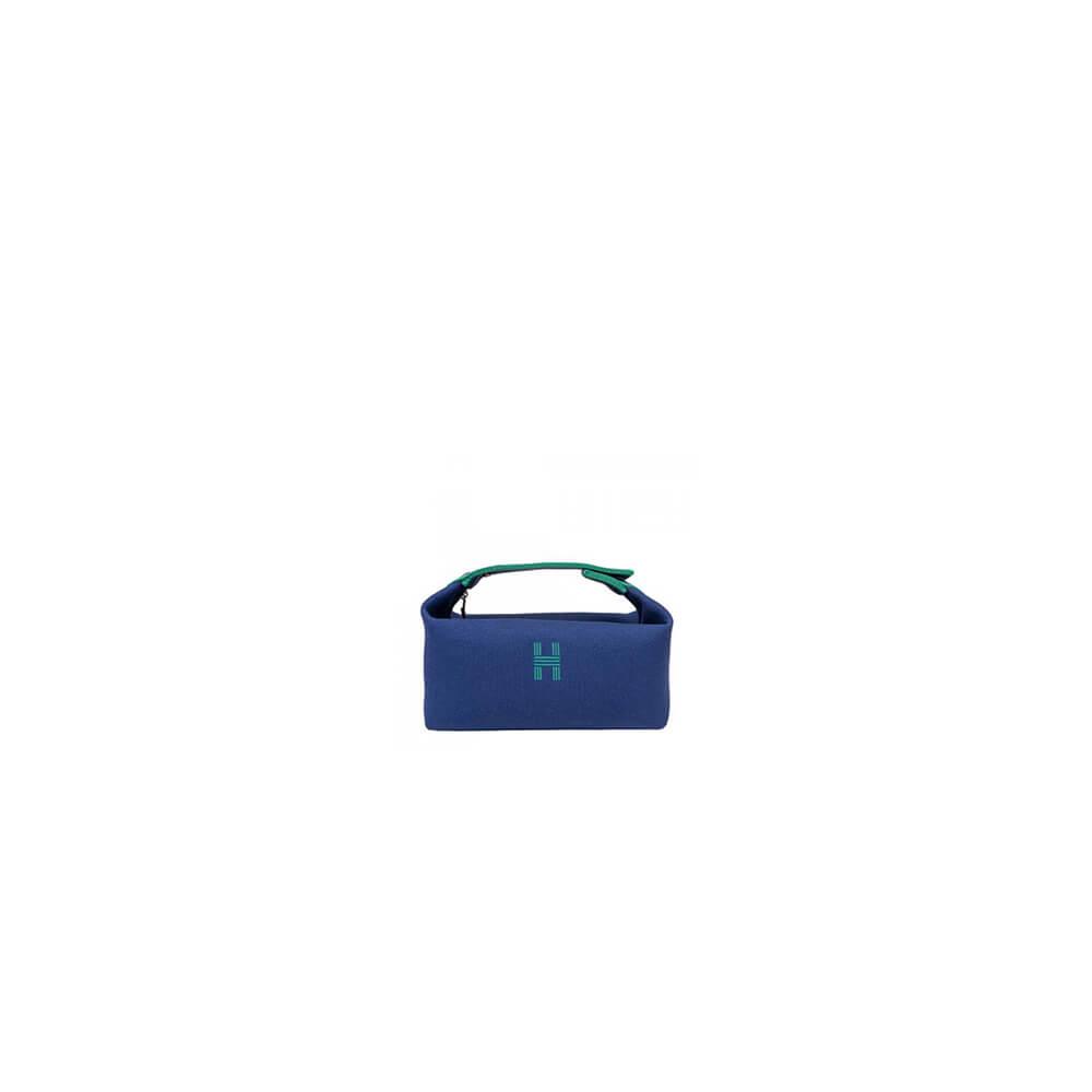 Blue Hermes toiletery bag