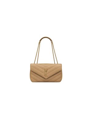 Beige YSL LOULOU medium in MATELASSE lambskin