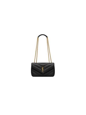 Black YSL LOULOU small in MATELASSE lambskin