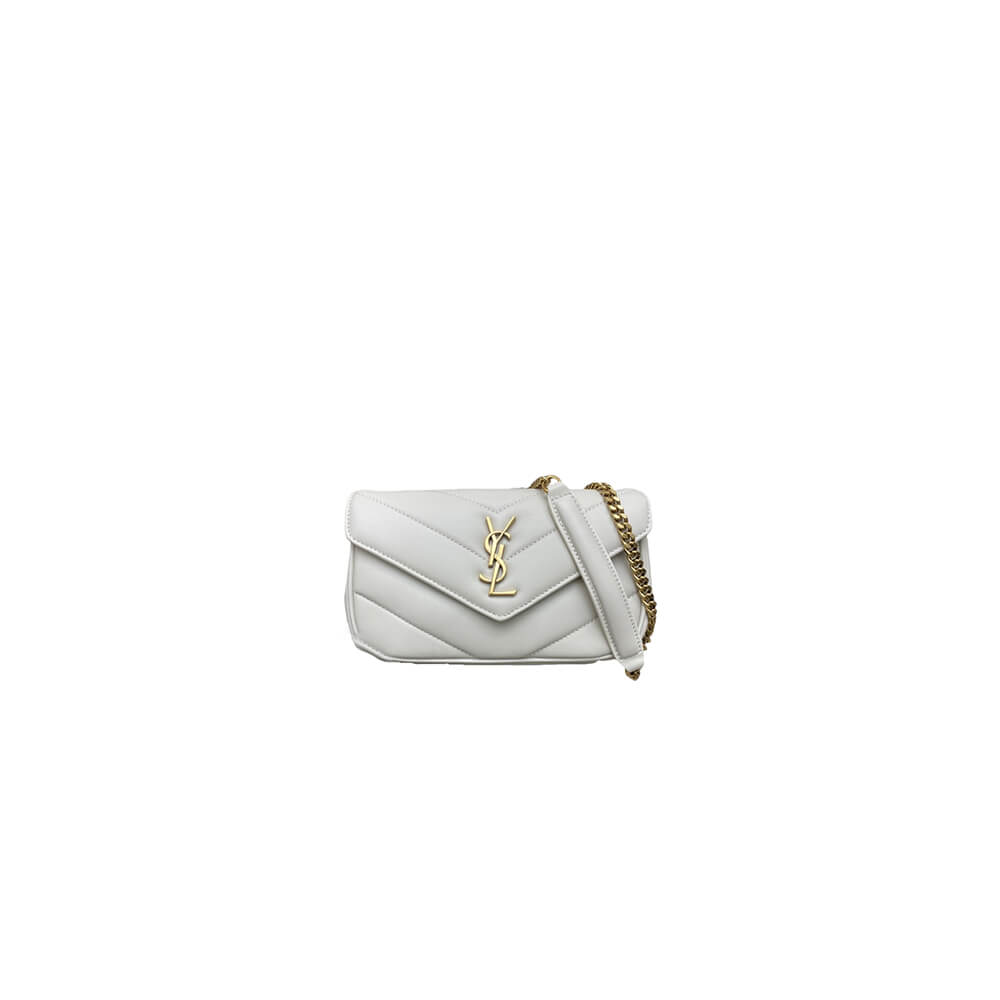White YSL LOULOU MINI in lambskin