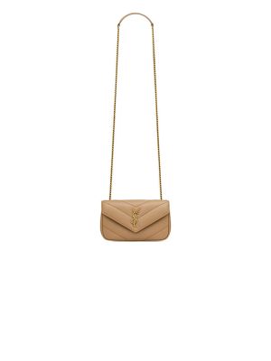 Beige YSL LOULOU MINI in lambskin