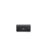 Black Prada Large Saffiano Leather Wallet