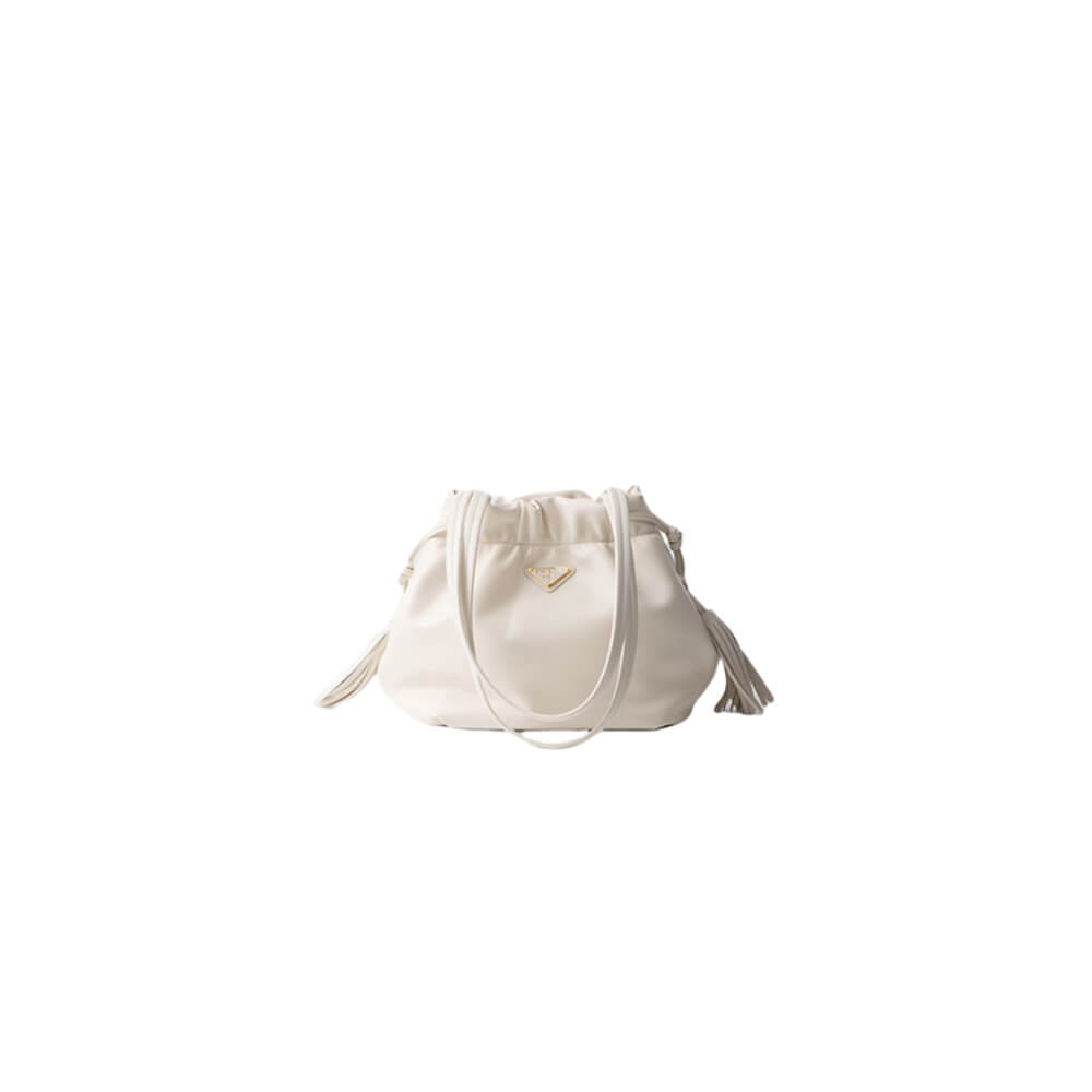 White Prada Nappa leather shoulder Bag