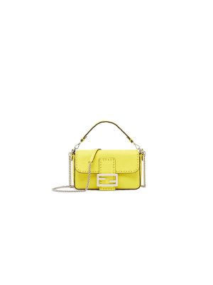 Yellow Fendi Mini Baguette