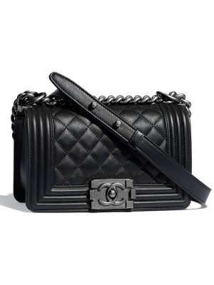 Black SMALL BOY CHANEL HANDBAG