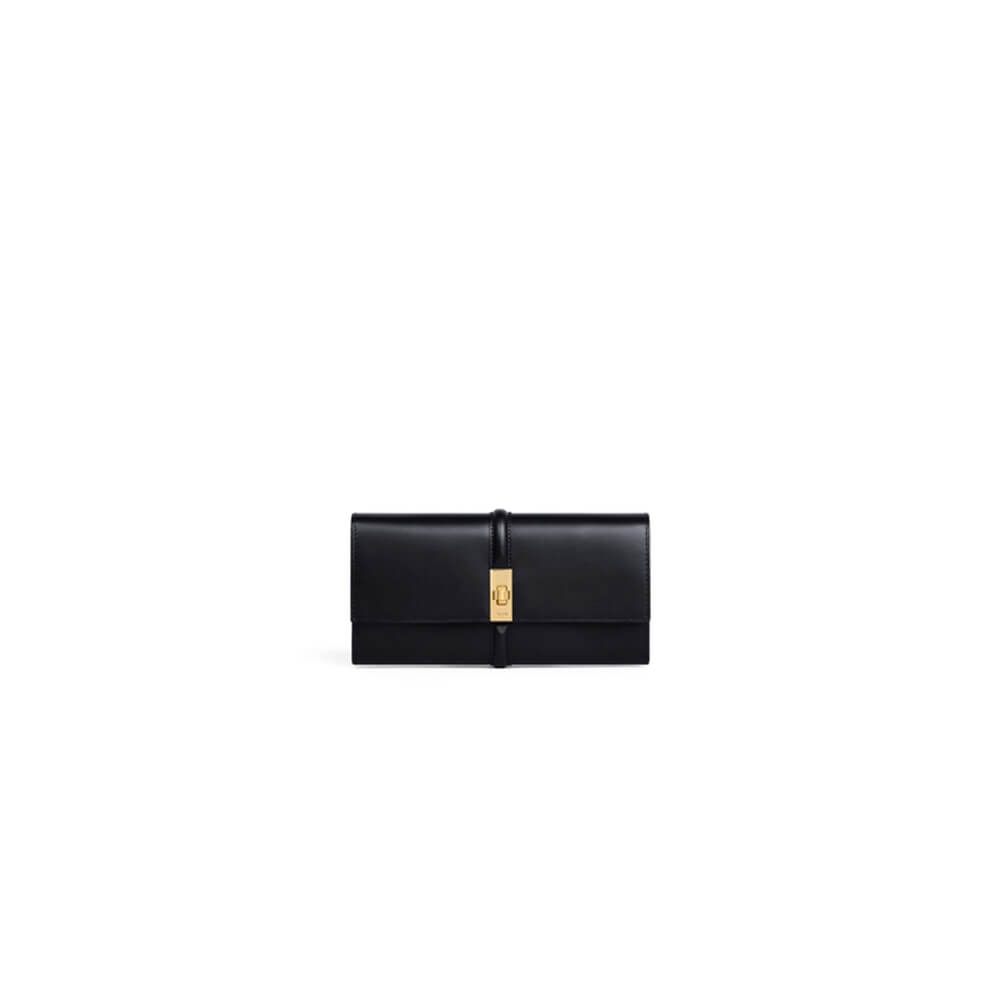 CELINE 16 Large Wallet in Shiny Calf Leather