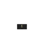 Black YSL CASSANDRE MATELASSE LARGE FLAP WALLET IN GRAIN DE POUDRE LEATHER