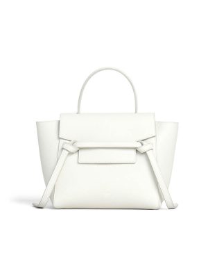 White CELINE NANO BELT BAG