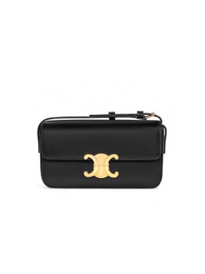 Black CELINE TRIOMPHE SHOULDER BAG