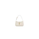 White YSL LE 5 A 7 bag in smooth leather